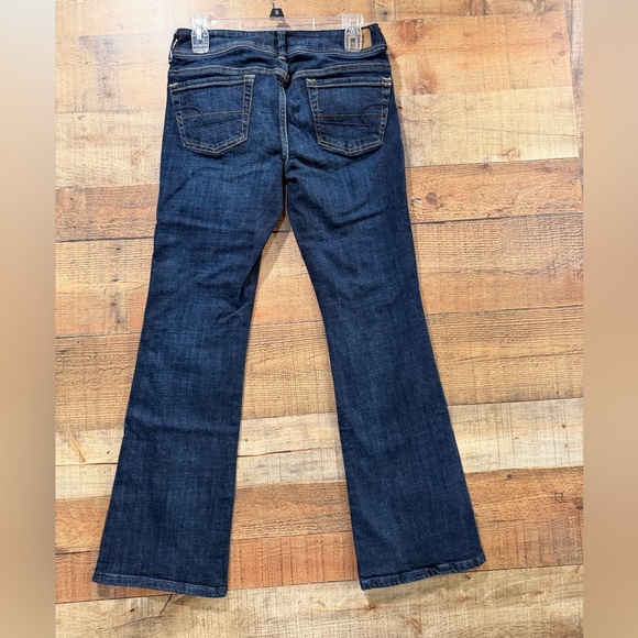 American Eagle Outfitters Dark Stretch Blue Original Boot Jeans Size 4 Short - Picture 2 of 5